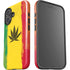 Marijuana Rasta Distressed iPhone 16 Plus Impact Case